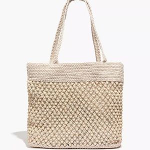 Madewell The Beaded Crochet Tote Bag